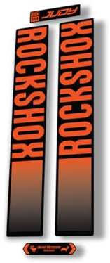 Adesivo di ricambio per forcella compatibile con Rock Shox Judy serie 2021, arancione lucido