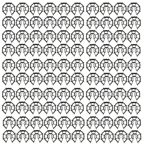 GVSS 100 Pièces Cales d'Armatures pour Fer à Béton de Ø6 à Ø12, Cales d'Armatures 15mm,Plastique de Cales d'Armature pour Barres d'Acier,Pour Dalle Armé Ferraillage,Noir