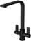 Modern Matt Black Twin Lever Mixer Kitchen Tap