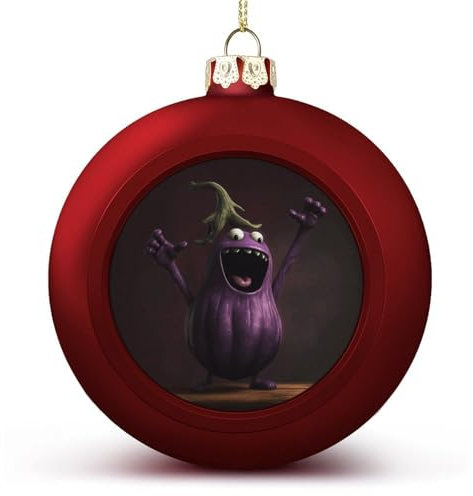 Große Weihnachtskugel 2024 bruchsicher Christbaumschmuck Aubergine Kugeln Rot zum Aufhängen für Weihnachtsbaum Urlaub Dekoration