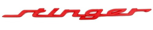 SJSHOPS Auto Emblem für Kia Stinger GT,Auto Buchstaben Logo Buchstaben 3D Aufkleber,Auto Emblem Logo Aufkleber 3D Metall Emblem Auto Aufkleber,Aufkleber Mit Autologo, Red