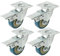 ARASO-UK LTD Heavy Duty 50mm Pack Of 4 Rubber Swivel Castor Wheels Trolley Furniture Caster Brake