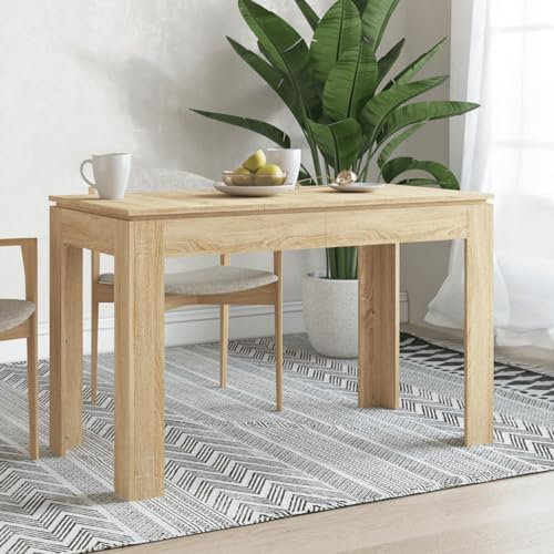 ShGaxin Esstisch, Küchentisch, Wohnzimmertisch, Wohnzimmertisch, Konsolentisch, Esstisch, Sperrholz, Sonoma-Eiche, 120 x 60 x 76 cm