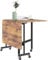 HOMCOM Esstisch Klappbar Küchentisch mit Rollen, Bremsen für 4-6 Personen, Klapptisch für kleine Räume, Küche, bis 100 kg belastbar, 120 x 80 x 73 cm, Rustikal-Braun