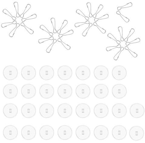 60 Stück Klebehaken Decke,Selbstklebende Deckenhaken,Haken Decke Ohne Bohren,Tesa Deckenhaken Ohne Bohren,Deckenbefestigung,Powerstrips,Klebehaken Decke für Lichterketten fur Küche und Badezimmer