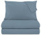 KASANOVA Set lenzuola matrimoniale in raso di cotone 100% - completo letto 4 Pezzi, morbido e traspirante, effetto seta (Avio)