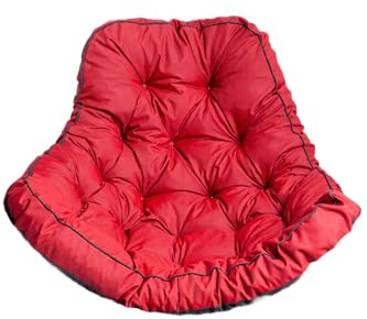 TexDeko® Ecolen Hängesessel Kissen Outdoor für Hängekorb mit UV-Schutz & wasserabweisend Polster für Rattan Hängeschaukel Schaukelkorb – Perfekt für Garten, Terrasse, Balkon (Bordeaux)
