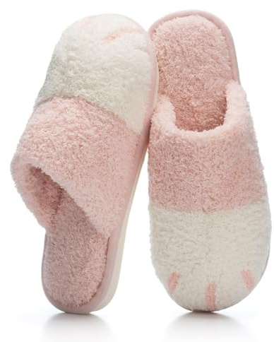 Goewy Hausschuhe Damen Winter Pantoffeln Herren Plüsch Wärme Weiche Bequem Rutschfeste Memory Foam Slippers