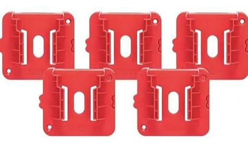 UP10x Red Battery Mounts Storage Holder Rack For Milwaukee M18 18V Tool Battery (5pcs)