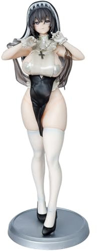 Praying Nun Sister-san Figur Illustration Original Painting Figur Große PVC Modell Statue Sammlung Display Ornamente Desktop Dekorationen 28cm