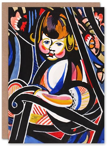 Artery8 Henry Lyman Sayen Art Card Child in Rocker Abstract Painting
