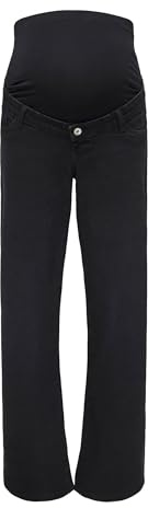 ONLY Damen Schwarz X_L/32 | Weiter Beinschnitt fit, Casual, Bei max. 40 grad waschen