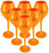 Veuve Clicquot 6 X Jaune Trendy flûtes à champagne en polycarbonate Acrylique Verres Lunettes de piscine