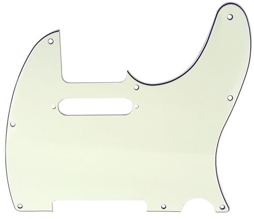 Musiclily 8 Hole Tele Pickguard Scratch Plate for Fender USA/Mexican Standard Telecaster Modern Style Electric Guitar, 3Ply Ivory