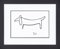 BUY ART FOR LESS Buyartforless Gerahmter Kunstdruck The Dog (Le Chien), Zeichnung von Pablo Picasso, 35,6 x 28,9 cm, Doppelmatte