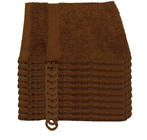 Julie Julsen 10er Pack Waschlappen 29 Farben erhältlich weich und saugstark 500gsm Öko Tex Schokobraun 15 x 21 cm B-Ware