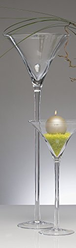 Sandra Rich 3X XXL Martiniglas Glas Kelch Riesenglas Glasvase Blumenvase Bodenvase riesig groß 90 cm