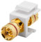Goobay 79484 Keystone Modul Lautsprecher / Polklemme auf Gewinde-Buchse / Bananen-Buchse für Lautsprecherkabel / Snap-In-System / 16,2 mm / Rot