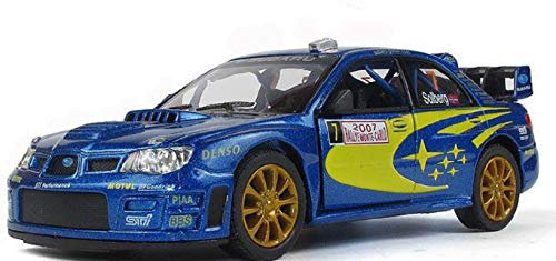 Kinsmart Subaru Impreza WRX STI Rally Spec Modellauto Maßstab 1:36 Metalldruckguss-Türen Pullback Go Action