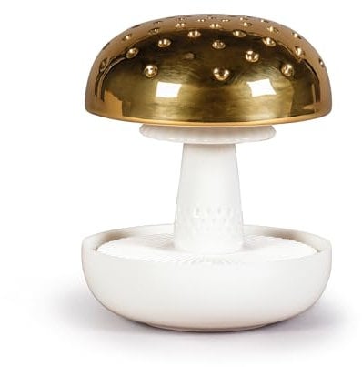 LLADRÓ Boletus 1 Diffuser. Gold. On The Prairie Scent. Duftdiffusor. Porzellan.