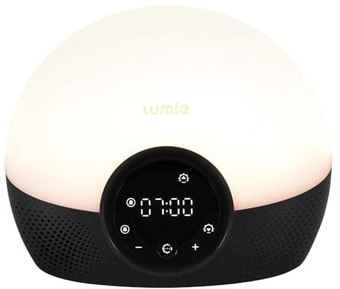 Lumie Bodyclock Glow 150 - Alarm Clock Simulates Sunrise & Sunset - Bedside Lamp with Customizable Light Duration - Wake-Up Light, Night Light & Reading Light - with Warm LEDs