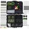 Dr.Fish Set of 280 Carp Fishing Tackle Accessories in Box 2 Ready Hair Rigs Fishing Gift Safety Clips Swivel Snap Corn Tubing, Green Black