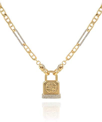 GUESS Statement Logo Lock Anhänger, One Size, Glas, Zirkonia