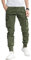TONY BACKER Pantaloni Casual Uomo Pantaloni Cargo Uomo Pantalone Vintege G6551 (IT, Misura del girovita, 50, Regular, Regular, Verde)