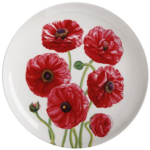 Maxwell & Williams JY0047 Floriade - Piatto da torta in porcellana Bone China, multicolore, in confezione regalo