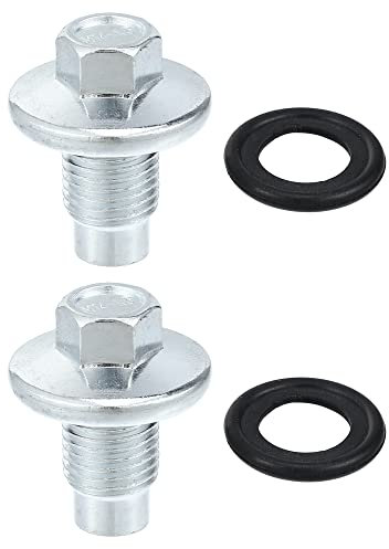 X AUTOHAUX 2 Stück M14 x 1,5 Stahl Motoröl Ablaufschraube für Mercedes-Benz für Dodge Caravan für Jeep Compass Silber Ton