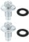 X AUTOHAUX 2 Stück M14 x 1,5 Stahl Motoröl Ablaufschraube für Mercedes-Benz für Dodge Caravan für Jeep Compass Silber Ton