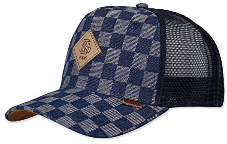 Djinns - Denim Check (Blue) - Trucker Cap Meshcap Hat Kappe Mütze Caps