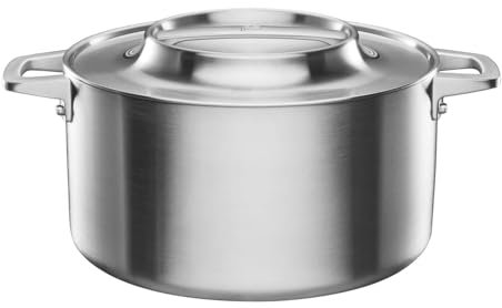 Fiskars Norden Steel Kasserolle, 5 l, Für alle Kochfelder geeignet, Unbeschichtet, Edelstahl, 1067640