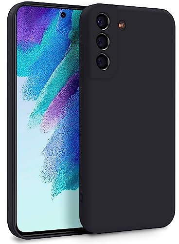 MyGadget Cover per Samsung Galaxy S21 FE - Custodia in Silicone Morbido a Doppio Strato – Case con Protezione Fotocamera & Fodera Interna Antigraffio - Nero