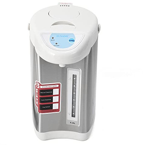 Edelstahl Wasserkocher 4L mit Tastensteuerung 750W Heißwasserspender Wasserkocher,Chassisheizung,grau