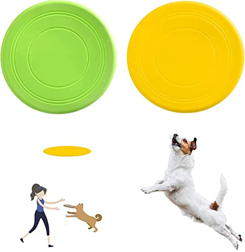 2Pcs Dog Frisbee, Self Moving Dog Ball Toy