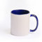 KARLAkreativ Tazas para manualidades para pintar y diseñar, también adecuadas para sublimación, individualmente o como juego de fiesta, incluye lápices de porcelana original Krul (1 taza azul oscuro +