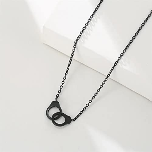 Halskette Anhänger Einfache Handschellen Anhänger Halskette Frauen Paar Geburtstag Geschenk Schmuck Geschenke zum Geburtstag