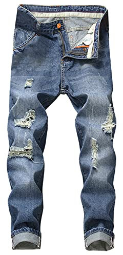 Générique Portefeuille Original Homme Pantalons Longs en Denim à Boucle Droite pour Hommes De Foot Marseille