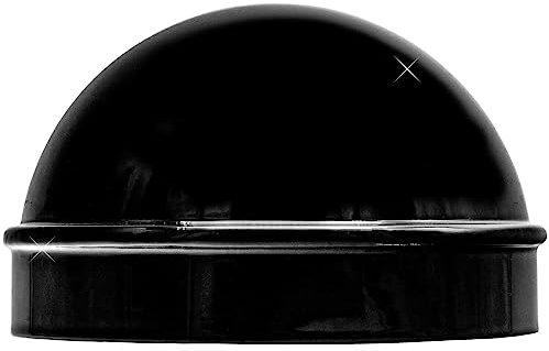 2-3/8 Chain Link Fence Post Cap - Use for 2-3/8 Outside Diameter Post/Pipe - Black Powder Coated Aluminum Chain Link Post Cap (2 Pack)