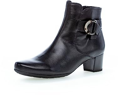 Gabor Damen Ankle Boots, Frauen Stiefeletten,Moderate Mehrweite (G),Winterstiefeletten,Bootee,Booties,schwarz (Flausch),39 EU / 6 UK