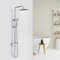 Namuoto Colonne de Douche Thermostatique Système avec Mitigeur Thermostatique, Douchette et Douche de Tête, Réglable en Hauteur Colonne Douche, Anti-Brûlure, Carré, Chromé