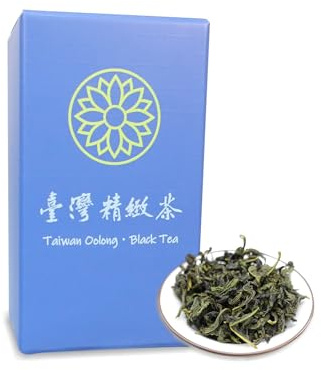 Trilliant-Fomsa Tea,BaoZhong, taiwanesischer Oolong-Tee, lose Teeblätter, kalt gebrüht, Gongfu-Tee, Geschenkpackung 2 oz, gedrehte Tees, Ingwer-Lilien-Noten und starke Blumendüfte.