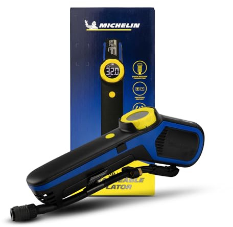 MICHELIN Top Up Mini Rechargeable Inflator - Cordless Car Tyre Inflator Air Compressor - Portable Air Pump with Digital Tyre Pressure Gauge - Car Accessories