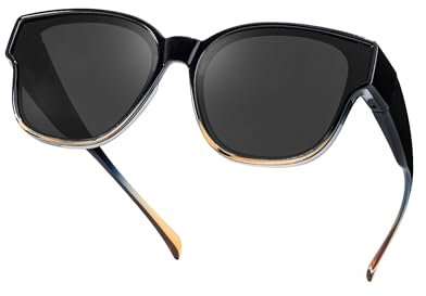 Myiaur Polarisierte Überzieh-Sonnenbrille für Damen mit UV-Schutz, Ultraleicht für Brillenträger