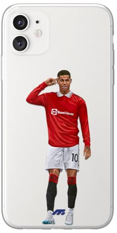 MYCASEFC Coque Football Marcus Rashford Manchester Personnalisée ASUS Zenfone 4 ZE554KL. Housse de Football pour Smartphone pour Les Fans de Football - Idée Cadeau - Design de qualité supérieure.