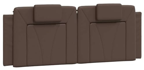vidaXL Kopfteil-Kissen Viana Braun 120 cm Kunstleder