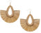 SELFWIMG Pendientes de borla de rafia, bohemios, para verano, playa, ligeros, de mimbre, colgantes, de ratán, joyería para mujeres y niñas, Ratán, Sin piedra preciosa