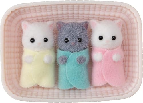 Sylvanian Families 5458 Persian Cat Triplets Dolls for Suitable for ages three years and above, Multi-colored (Pack of 5)