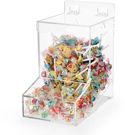 Kokone Acrylic Countertop Dispenser with Lids, Multi-Purpose Clear Acrylic Rectangular Container for Laundry Pods, Dishwasher Pods, Plastic Bags, Wall Mountable or Freestanding